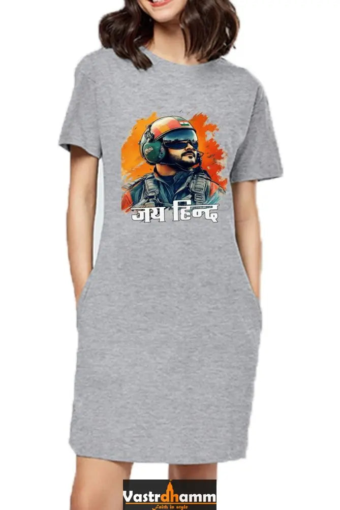 Sky Warriors: Indian Air Force T-Shirts Dress for Women Vastrdhamm