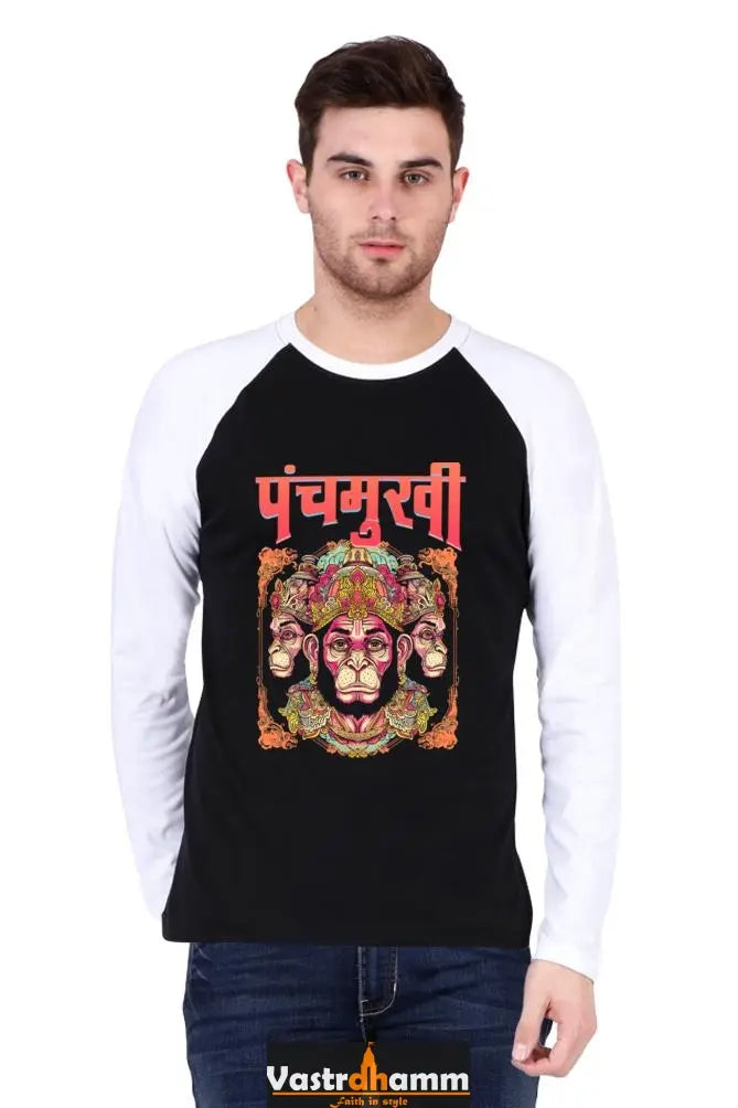 Steadfast Hanuman Ji Raglan T-shirt Vastrdhamm