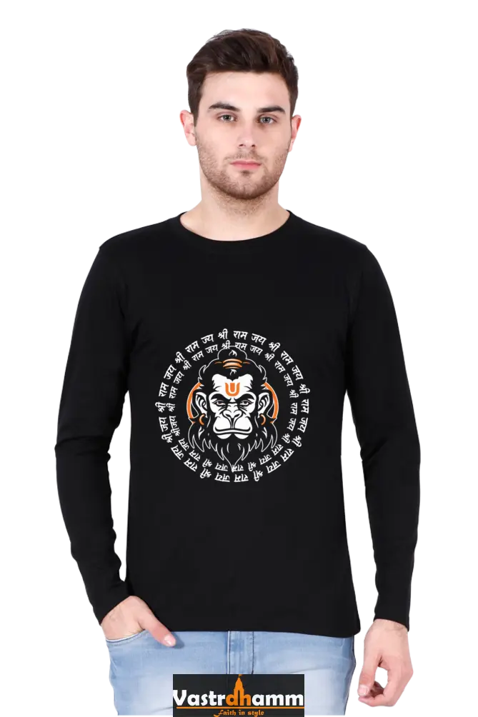 Triumphant Hanuman Ji Round Neck Full Sleeve Vastrdhamm