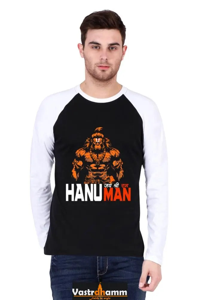 Unconquerable Hanuman Ji Raglan T-shirt Vastrdhamm