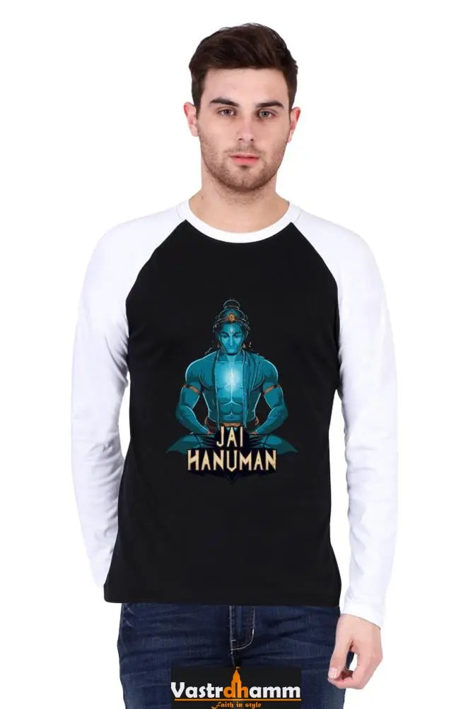 Undaunted Hanuman Ji Raglan T-shirt Vastrdhamm