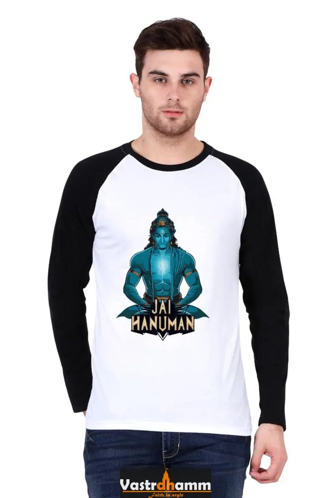 Undaunted Hanuman Ji Raglan T-shirt Vastrdhamm