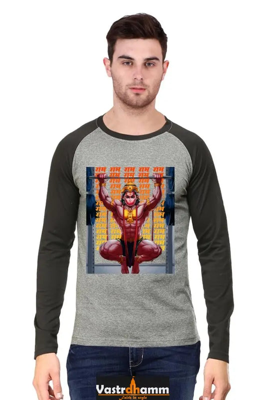 Valorous Hanuman Ji Raglan T-shirt Vastrdhamm