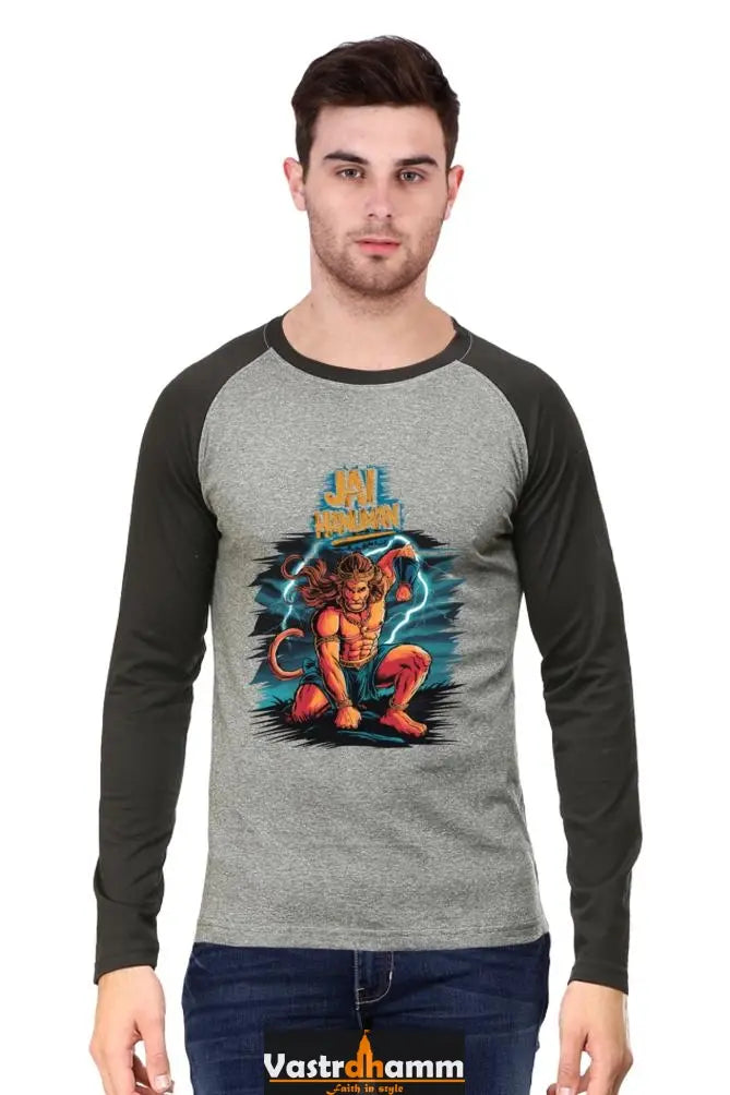 Venerable Hanuman Ji Raglan T-shirt Vastrdhamm