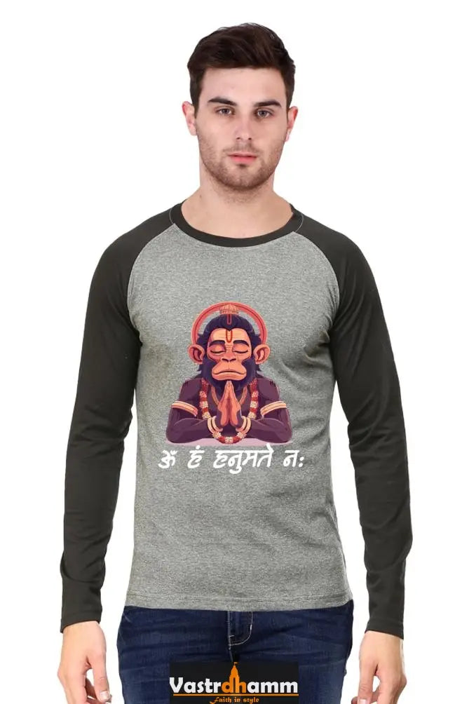 Victorious Hanuman Ji Raglan T-shirt Vastrdhamm