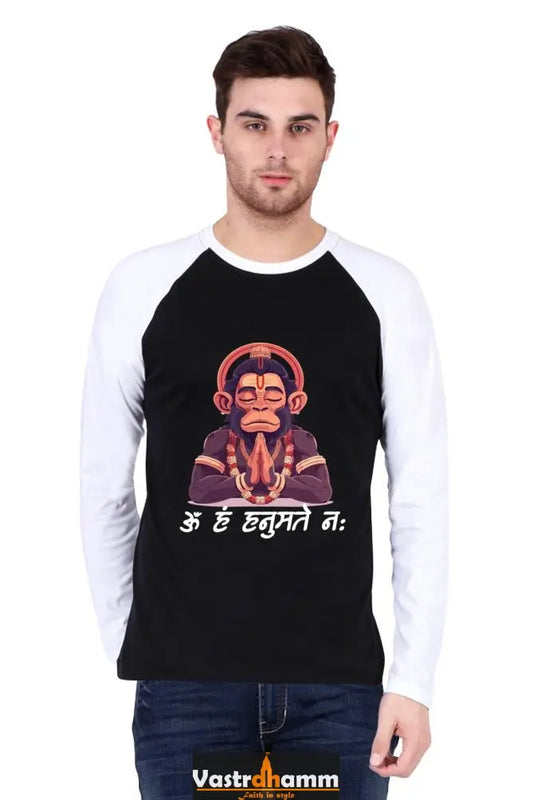 Victorious Hanuman Ji Raglan T-shirt Vastrdhamm