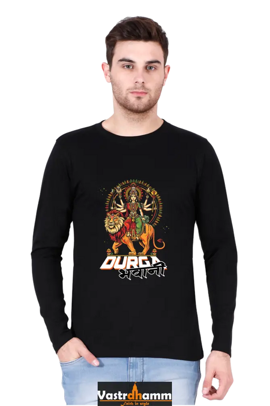 Victorious Maa Durga Ji Round Neck Full Sleeve Vastrdhamm