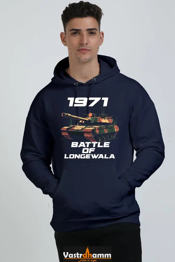 Victory at Longewala Oversized Hooded Sweatshirt T-Shirts for Men Vastrdhamm