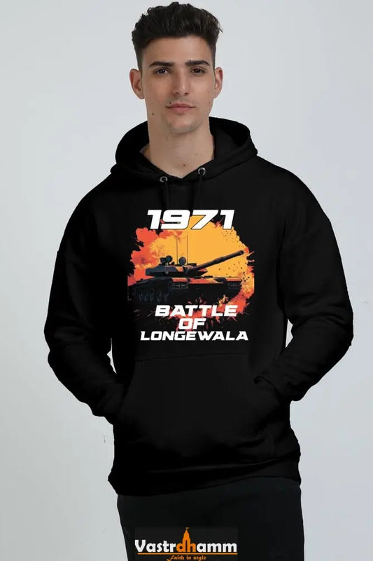 Victory at Longewala Oversized Hooded Sweatshirt T-Shirts for Men Vastrdhamm