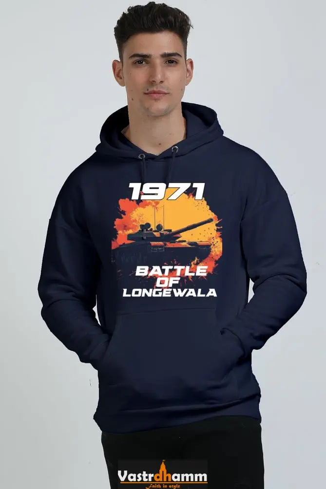 Victory at Longewala Oversized Hooded Sweatshirt T-Shirts for Men Vastrdhamm