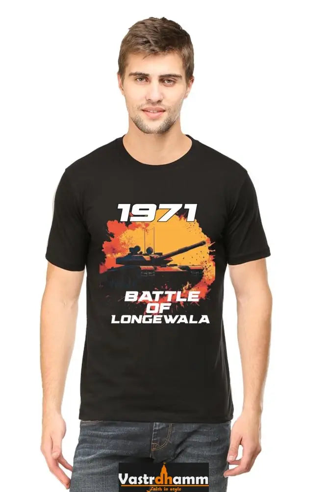 Victory at Longewala Round Neck Half Sleeve Classic T-Shirts for Men Vastrdhamm