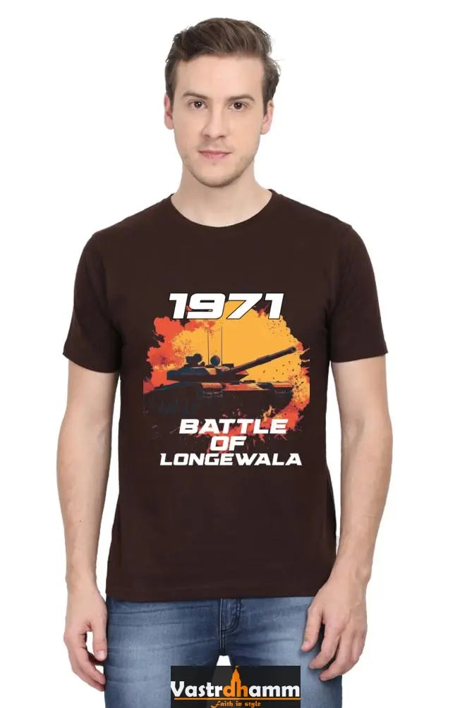 Victory at Longewala Round Neck Half Sleeve Classic T-Shirts for Men Vastrdhamm