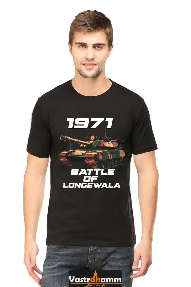 Victory at Longewala Round Neck Half Sleeve Classic T-Shirts for Men Vastrdhamm