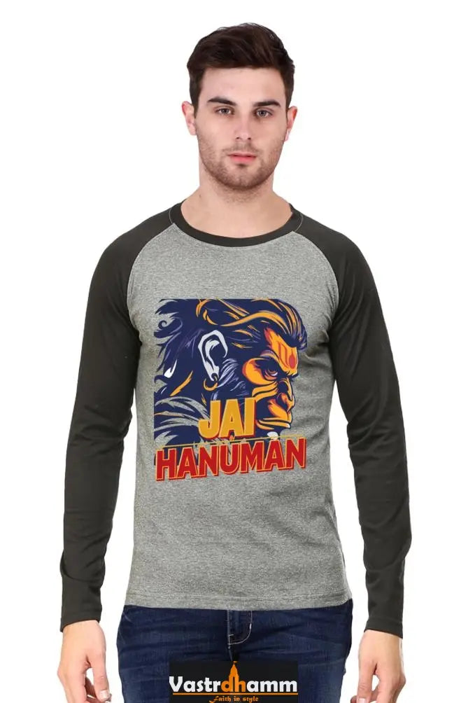 Vigorous Hanuman Ji Raglan T-shirt Vastrdhamm