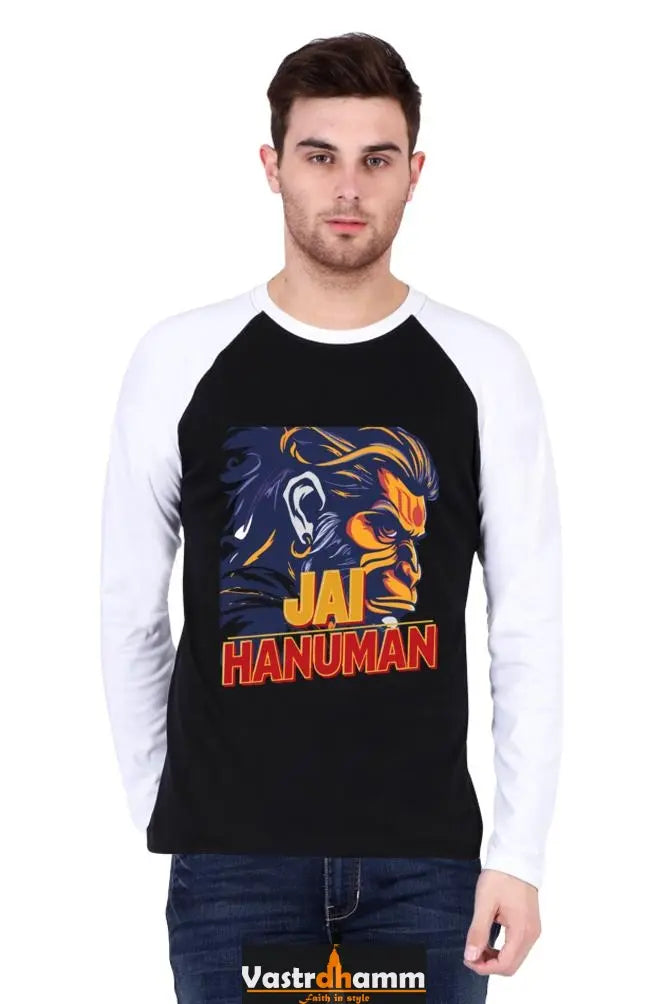 Vigorous Hanuman Ji Raglan T-shirt Vastrdhamm