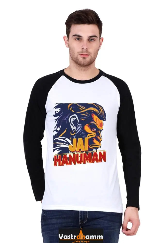 Vigorous Hanuman Ji Raglan T-shirt Vastrdhamm