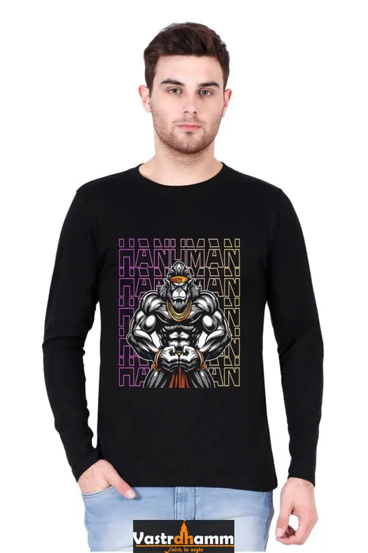 Vigorous Hanuman Ji Round Neck Full Sleeve Vastrdhamm