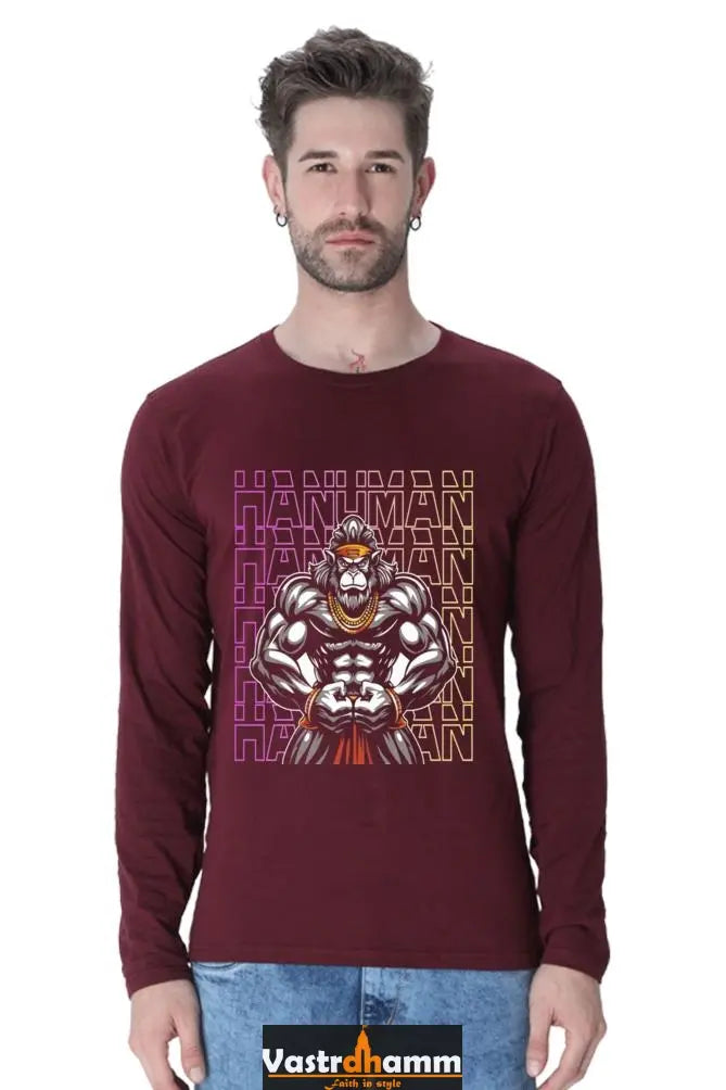 Vigorous Hanuman Ji Round Neck Full Sleeve Vastrdhamm