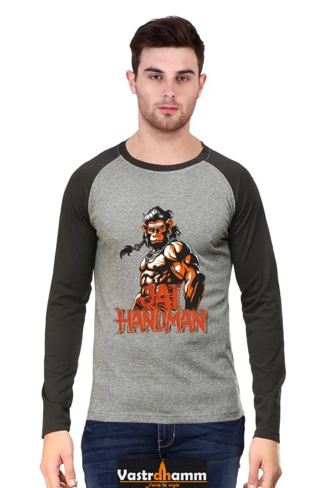 Warrior Hanuman Ji Raglan T-shirt Vastrdhamm