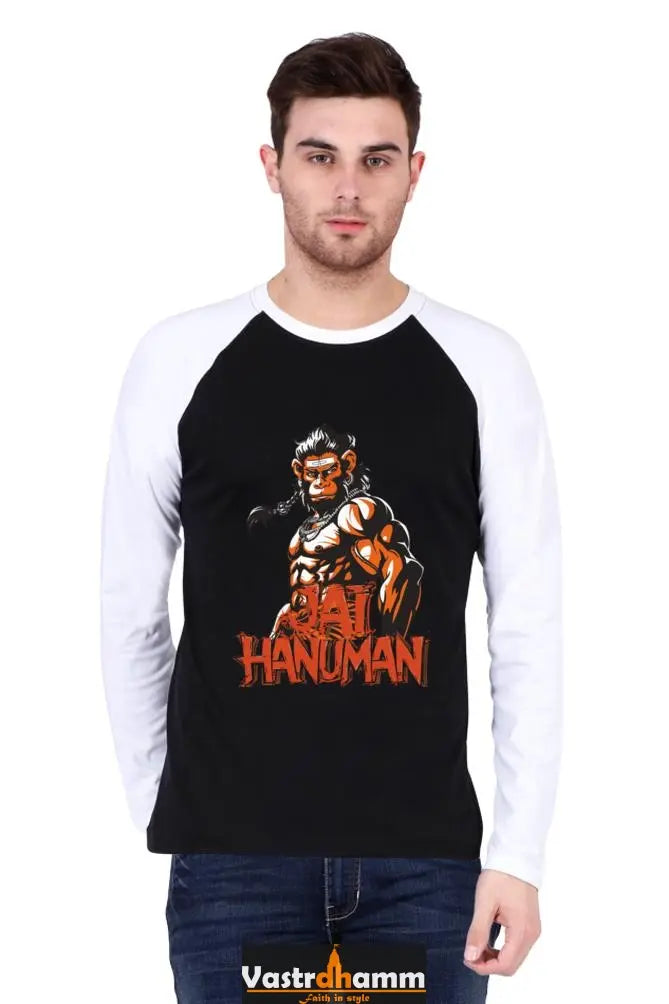 Warrior Hanuman Ji Raglan T-shirt Vastrdhamm