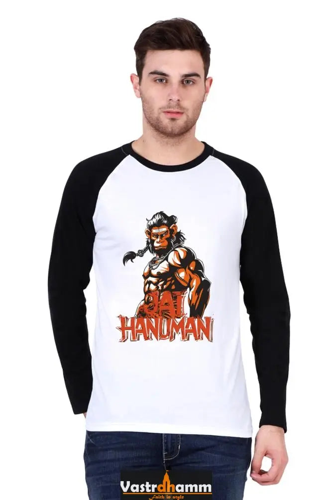 Warrior Hanuman Ji Raglan T-shirt Vastrdhamm